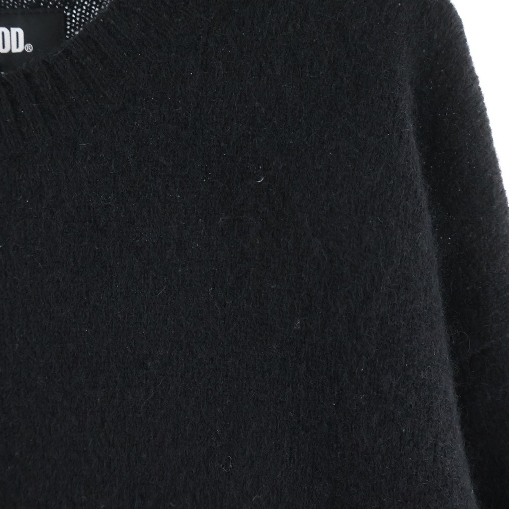 NEIGHBORHOOD(ネイバーフッド) 23AW YAK PLAIN SWEATER ヤクウール プレーン クルーネックニットセーター ブラック 23213NH-KNM01
