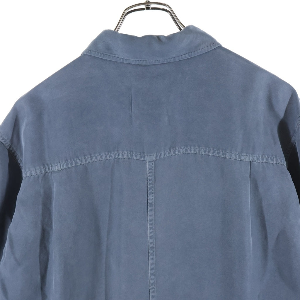KITH(キス) 26SS &KIN GARMENT DYED SILK YARDLEY SHIRT ガーメントダイ ヤードレー シルクシャツジャケット ブルー KHM034899