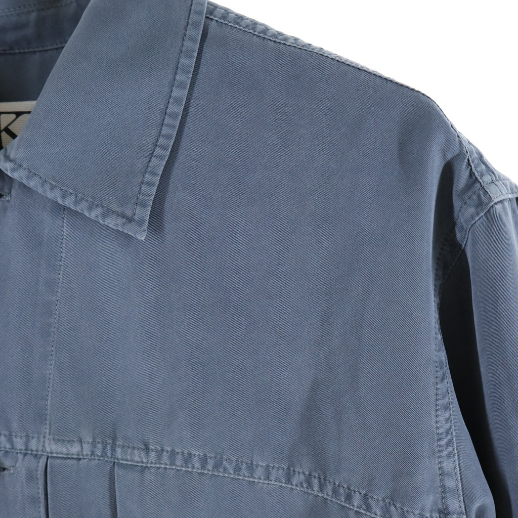 KITH(キス) 26SS &KIN GARMENT DYED SILK YARDLEY SHIRT ガーメントダイ ヤードレー シルクシャツジャケット ブルー KHM034899