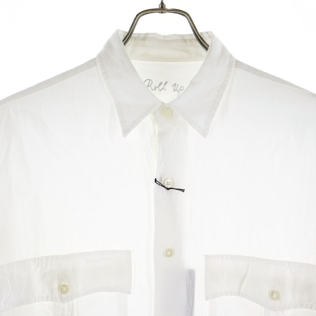 Porter Classic(ポータークラシック) ROLL UP BOTANICAL SHIRT ロールアップ リヨセル 長袖ボタニカルシャツ ホワイト PC-016-3988