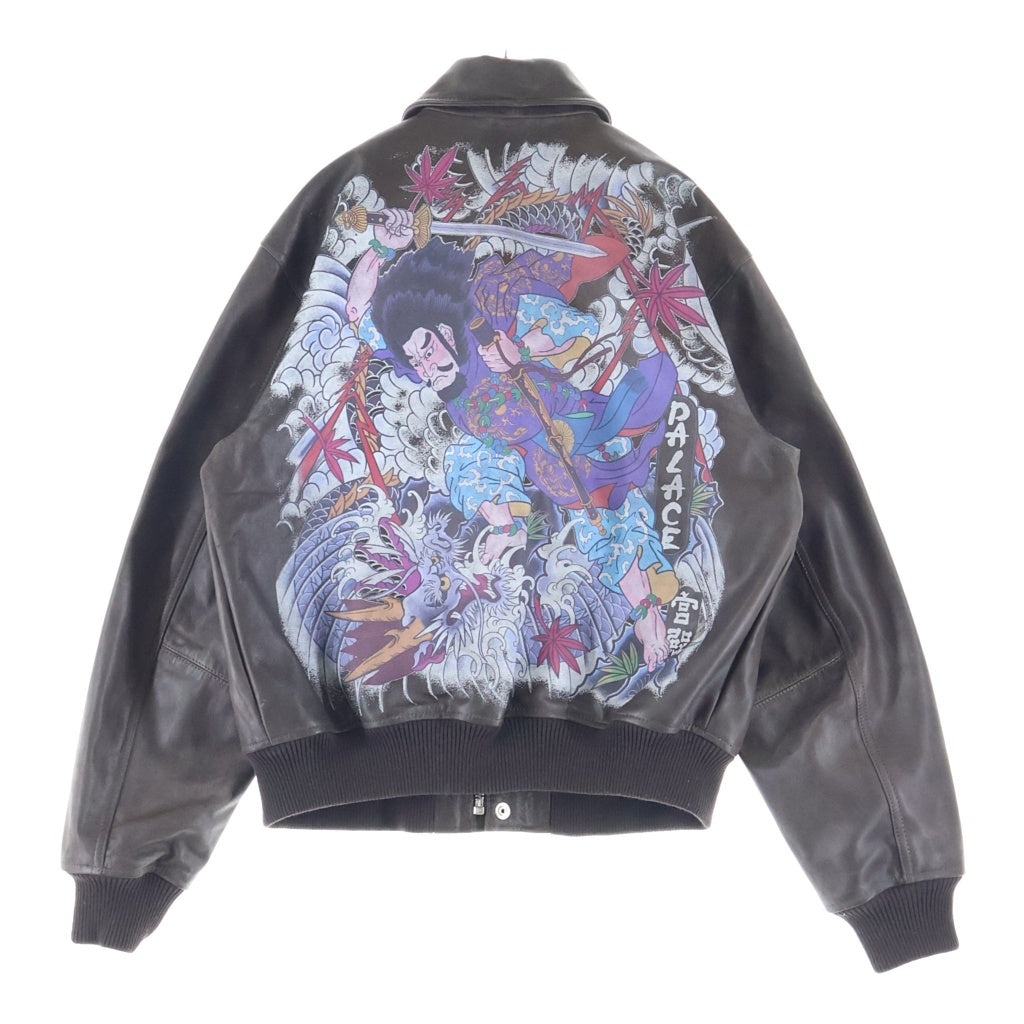Palace Skateboards(パレススケートボーズ) 25AW SUSANOO LEATHER FLIGHT JACKET スサノオ レザーフライトジャケット ブラウン P29JK055