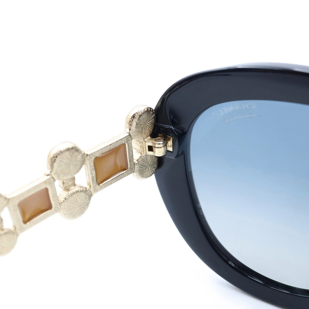 CHANEL(シャネル) パール装飾 オーバルサングラス 眼鏡 アイウェア ブラック 5334-B-A レディース