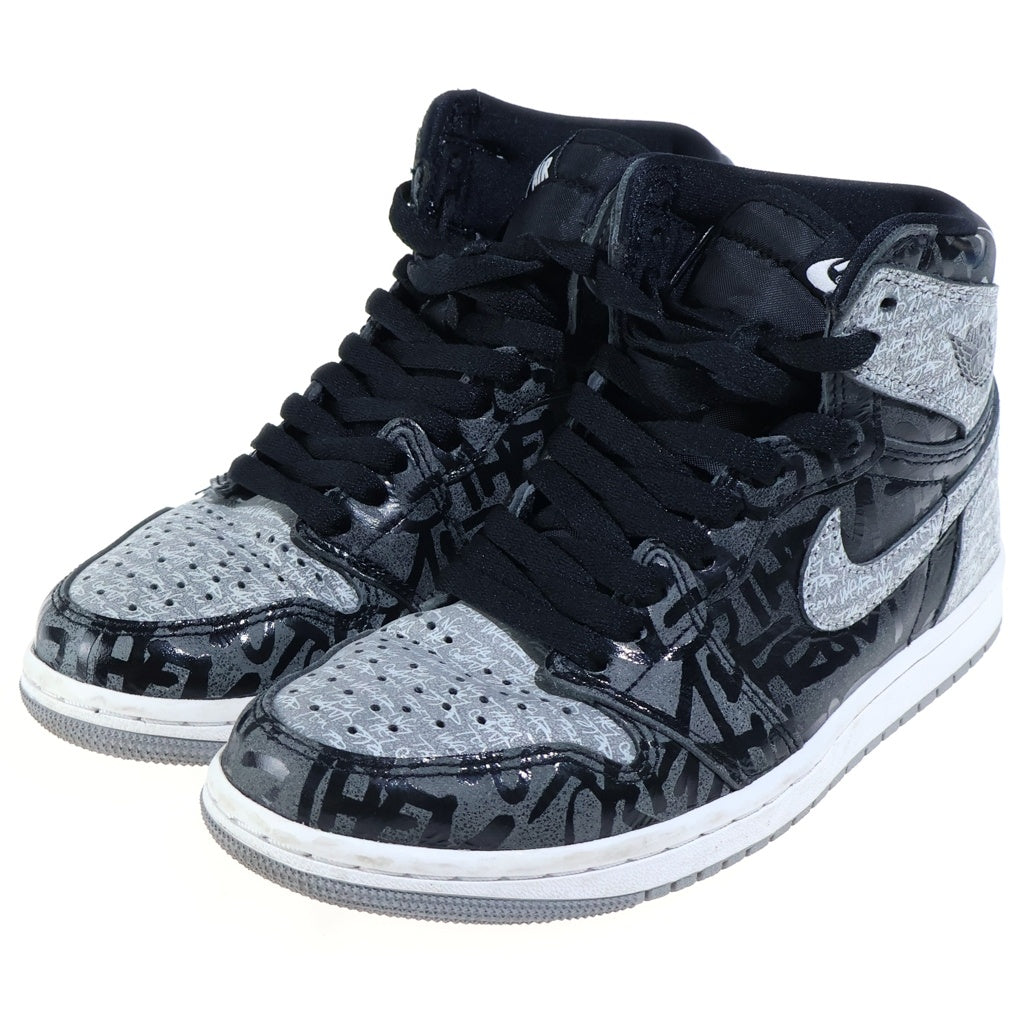 NIKE(ナイキ) AIR JORDAN 1 HIGH OG REBELLIONAIRE エアジョーダン1 リベリオネア ハイカットスニーカー レディース ブラック US5/23.5cm 555088-036