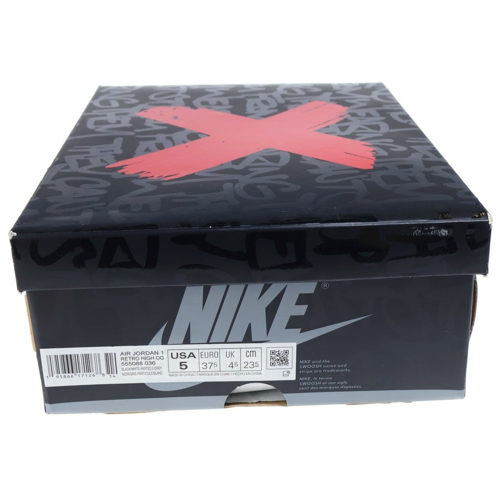 NIKE(ナイキ) AIR JORDAN 1 HIGH OG REBELLIONAIRE エアジョーダン1 リベリオネア ハイカットスニーカー レディース ブラック US5/23.5cm 555088-036