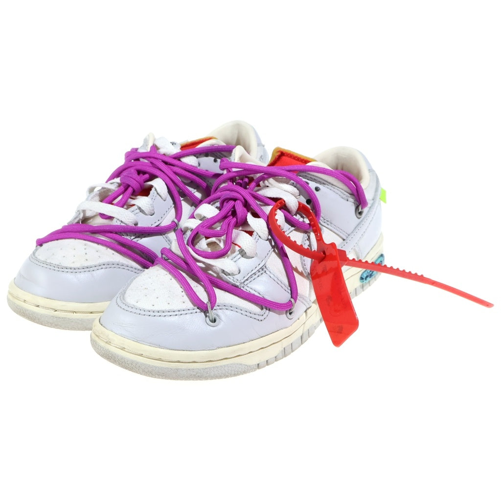 NIKE(ナイキ) ×OFF WHITE DUNK LOW 1 of 50 Lot.45 オフホワイト ダンク ローカットスニーカー レディース ホワイト DM1602-101