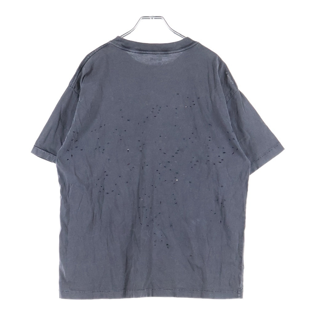 SATISFY(サティスファイ) MOTHTECH T-SHIRTS モステック フロントプリントTシャツ 半袖クルーネックカットソー グレー 11006-00A02