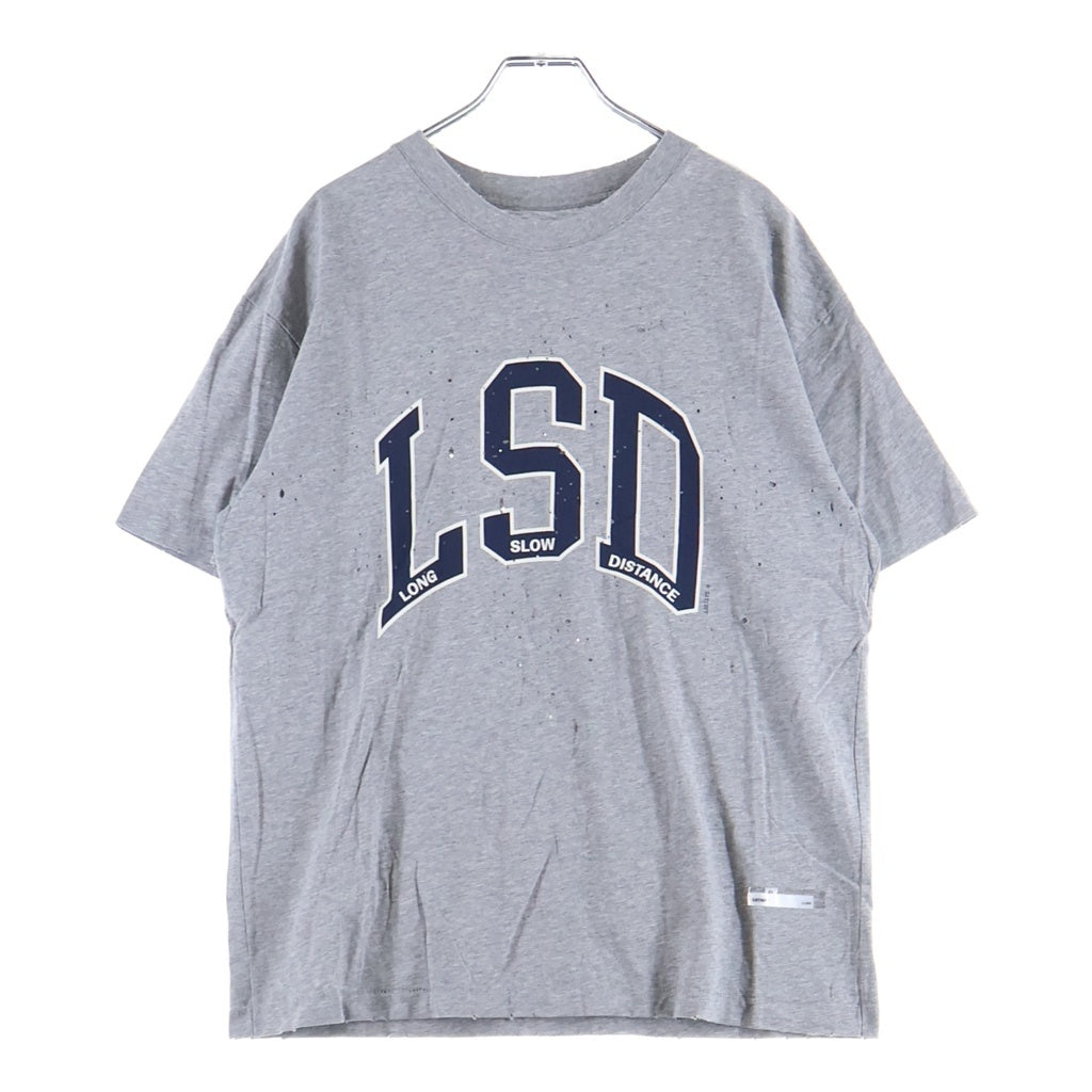 SATISFY(サティスファイ) LSD フロントプリントTシャツ 半袖クルーネックカットソー グレー 11006-81006