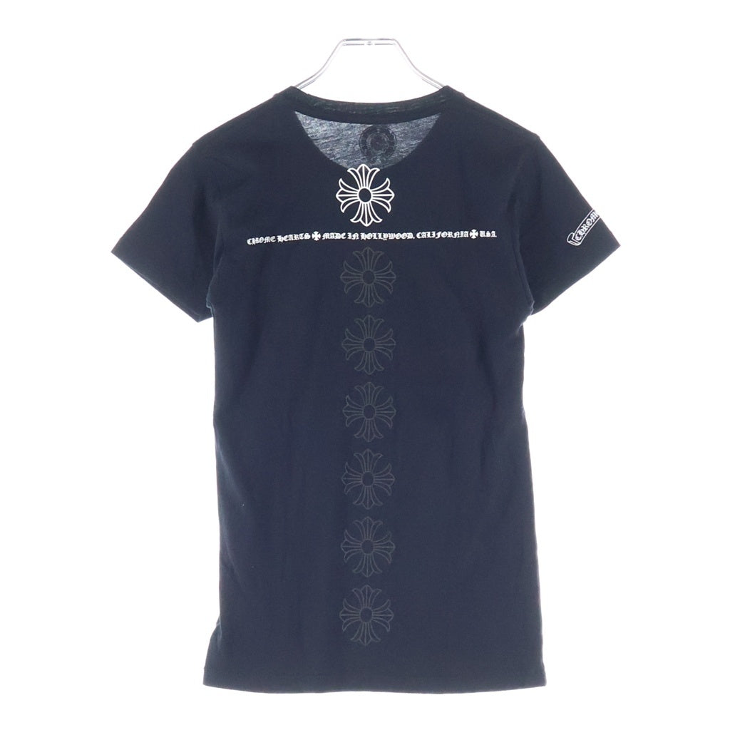 CHROME HEARTS(クロムハーツ) W CH PLUS HORSESHOE S/S TEE バックCHプラスライン ホースシュー クルーネック 半袖Tシャツ カットソー ブラック レディース