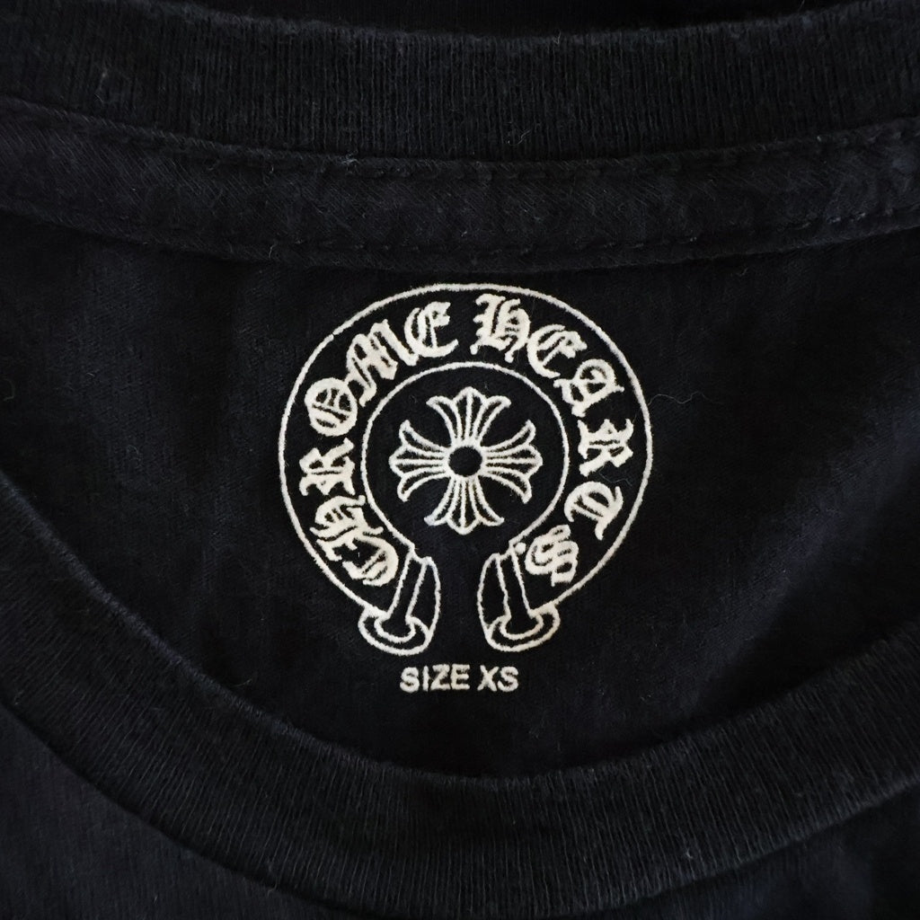 CHROME HEARTS(クロムハーツ) W CH PLUS HORSESHOE S/S TEE バックCHプラスライン ホースシュー クルーネック 半袖Tシャツ カットソー ブラック レディース