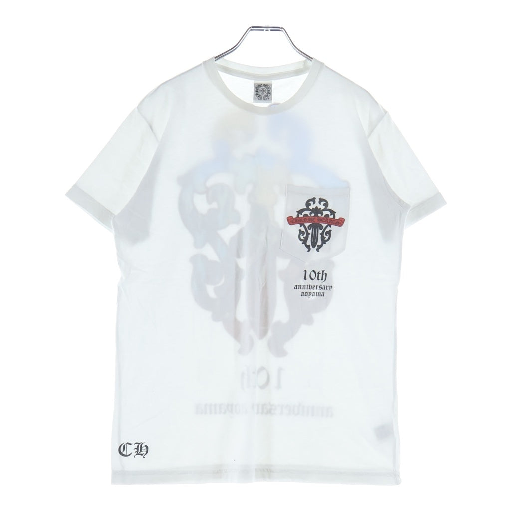 CHROME HEARTS(クロムハーツ) 10TH anniversary AOYAMA DAGGER S/S TEE 青山店10周年記念 ダガープリント クルーネック 半袖Tシャツ カットソー ホワイト