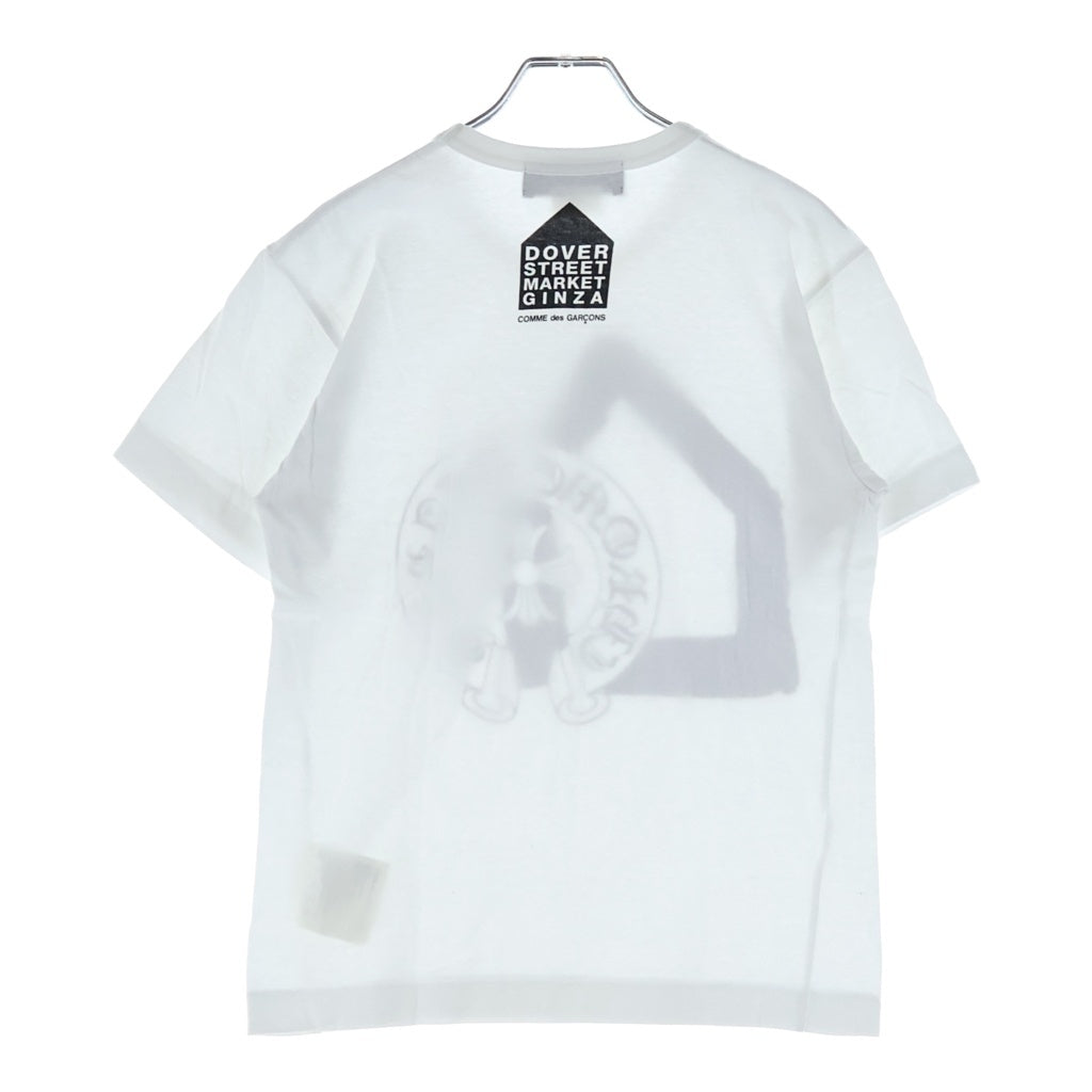 CHROME HEARTS(クロムハーツ) ×COMME des GARCONS ×DOVER STREET MARKET コムデギャルソン ドーバーストリートマーケット ホースシュープリント クルーネック 半袖Tシャツ カットソー ホワイト
