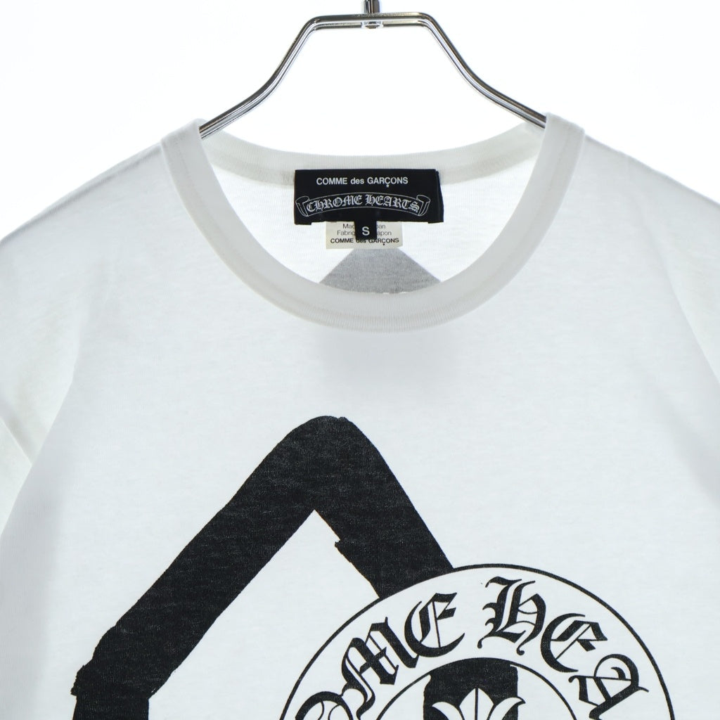 CHROME HEARTS(クロムハーツ) ×COMME des GARCONS ×DOVER STREET MARKET コムデギャルソン ドーバーストリートマーケット ホースシュープリント クルーネック 半袖Tシャツ カットソー ホワイト