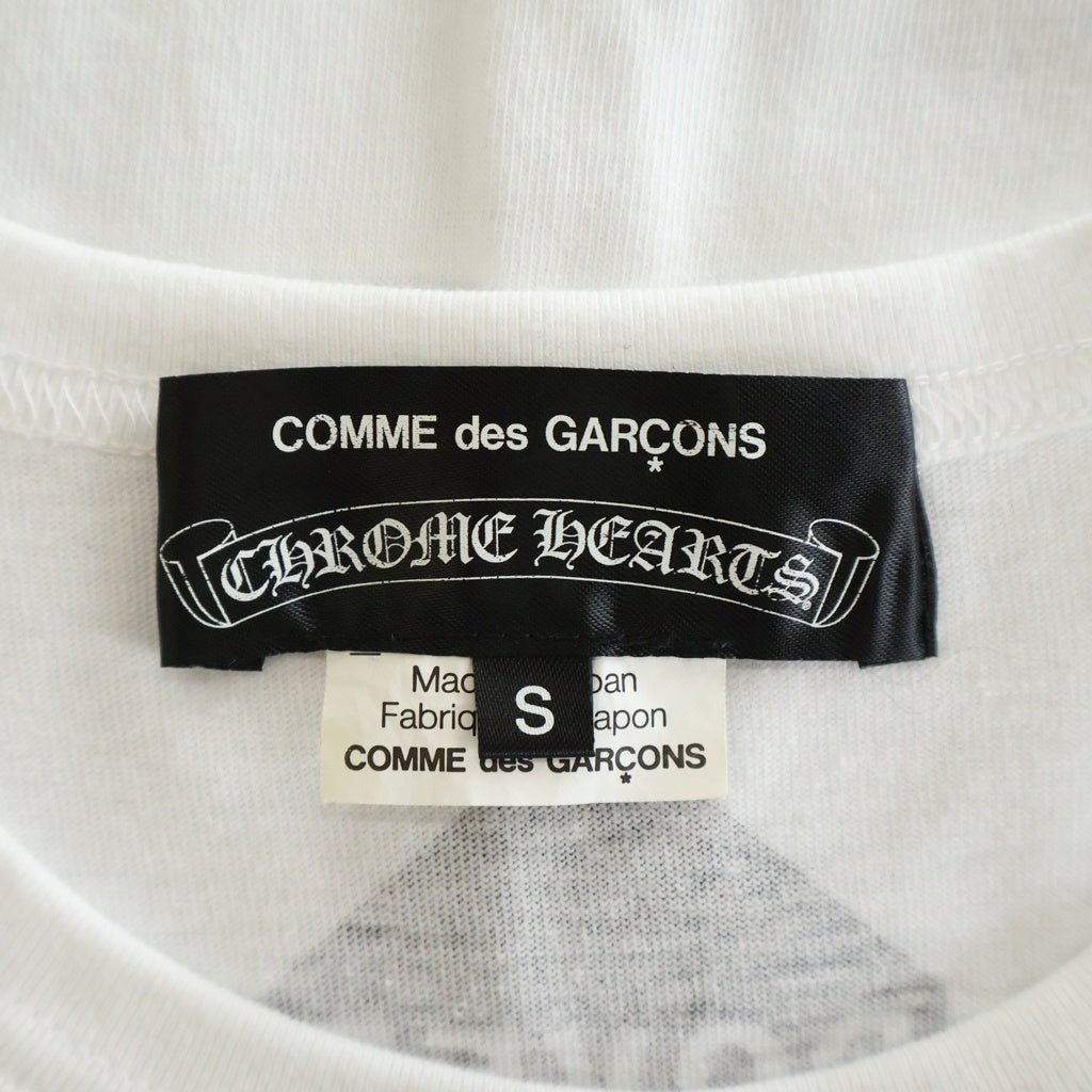 CHROME HEARTS(クロムハーツ) ×COMME des GARCONS ×DOVER STREET MARKET コムデギャルソン ドーバーストリートマーケット ホースシュープリント クルーネック 半袖Tシャツ カットソー ホワイト