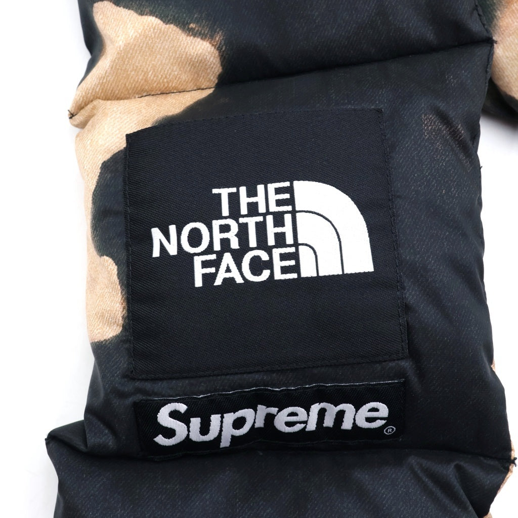 SUPREME(シュプリーム) 21AW ×THE NORTH FACE Bleached Denim Print 700-Fill Down Scarf ザノースフェイス デニムプリント ダウンスカーフ マフラー ブラック/ブラウン NN72112I