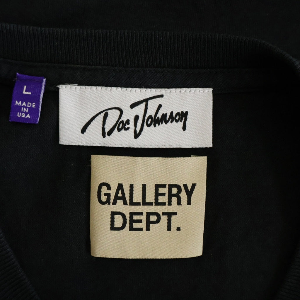 GALLERY DEPT.(ギャラリーデプト) 23SS ×DOC JOOHNSON BODY COCKTAILS TEE ドック ジョンソン ボディ コックテルズ プリント クルーネック 半袖Tシャツ カットソー ブラック BDC-1000BLACK