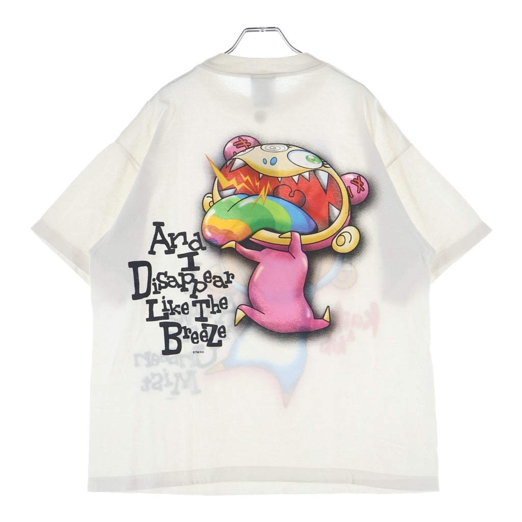 NO BRAND(ノーブランド) MONONOKE MADE モノノケメイド S/S T-SHIRT KIKI かいかいききプリント クルーネック半袖Tシャツ カットソー ホワイト MT-MK8-0000-002