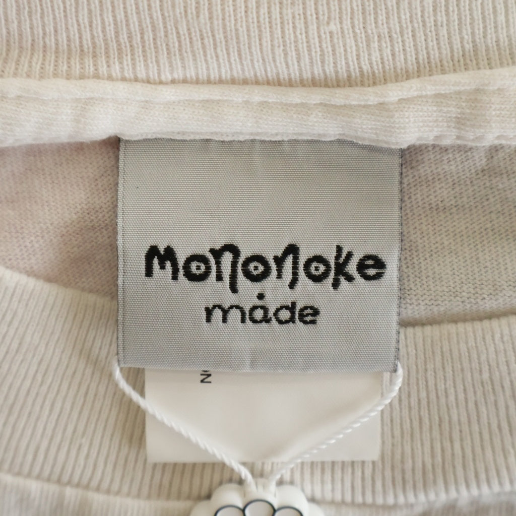 NO BRAND(ノーブランド) MONONOKE MADE モノノケメイド S/S T-SHIRT KIKI かいかいききプリント クルーネック半袖Tシャツ カットソー ホワイト MT-MK8-0000-002