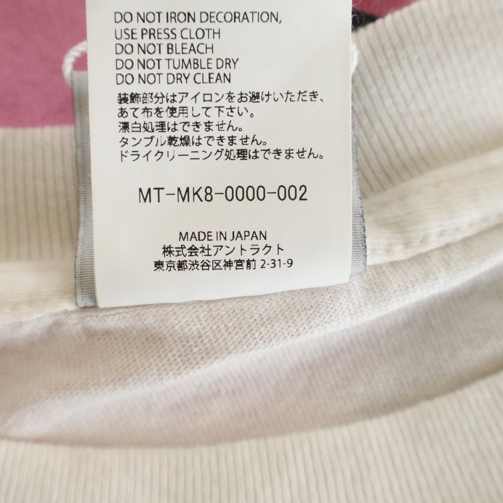NO BRAND(ノーブランド) MONONOKE MADE モノノケメイド S/S T-SHIRT KIKI かいかいききプリント クルーネック半袖Tシャツ カットソー ホワイト MT-MK8-0000-002