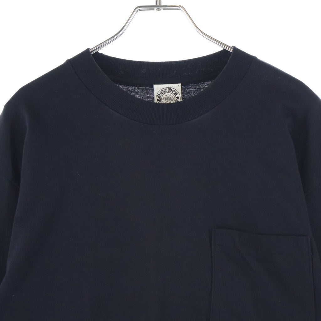 CHROME HEARTS(クロムハーツ) OLD FLOLAL CROSS SNOW FLAKE L/S TEE オールド フローラルクロススノーフレーク クルーネック長袖Tシャツ ロングスリーブカットソー ブラック/シルバー