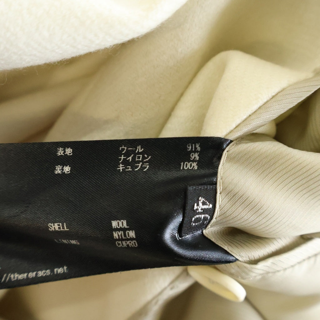 THE RERACS(ザ リラクス) 21AW Wool Single 1B Jacket ウール シングル1Bテーラードジャケット アイボリー 21FW-REJK-120-J