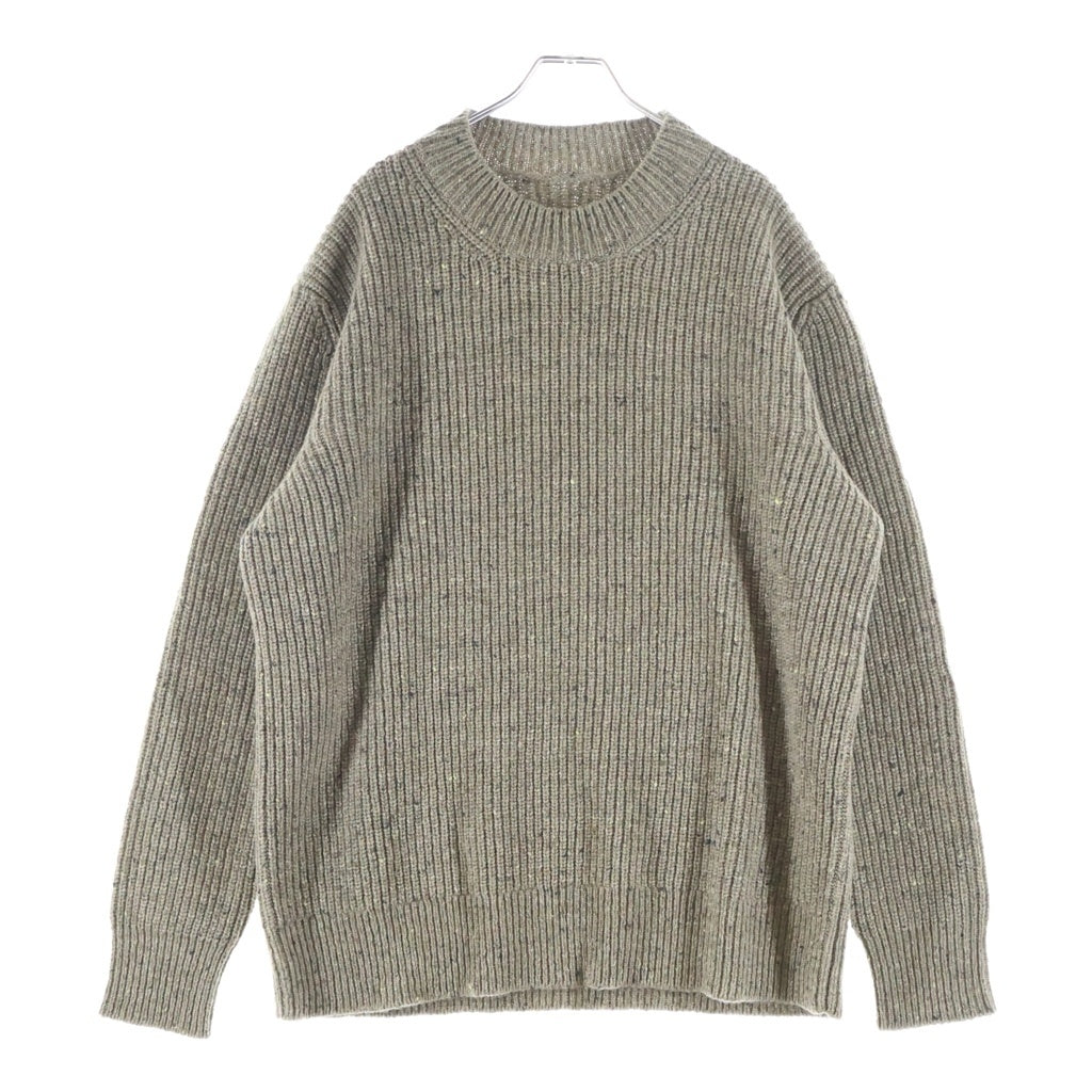 Maison Margiela(メゾンマルジェラ) 23SS カシミヤ混 オーバーサイズ プルオーバークルーネックニットセーター ブラウン S50HL0001