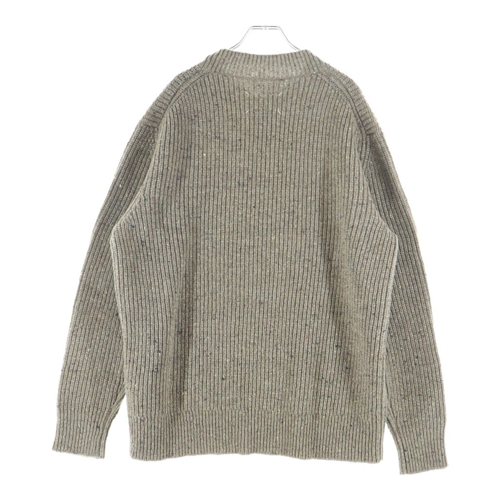Maison Margiela(メゾンマルジェラ) 23SS カシミヤ混 オーバーサイズ プルオーバークルーネックニットセーター ブラウン S50HL0001