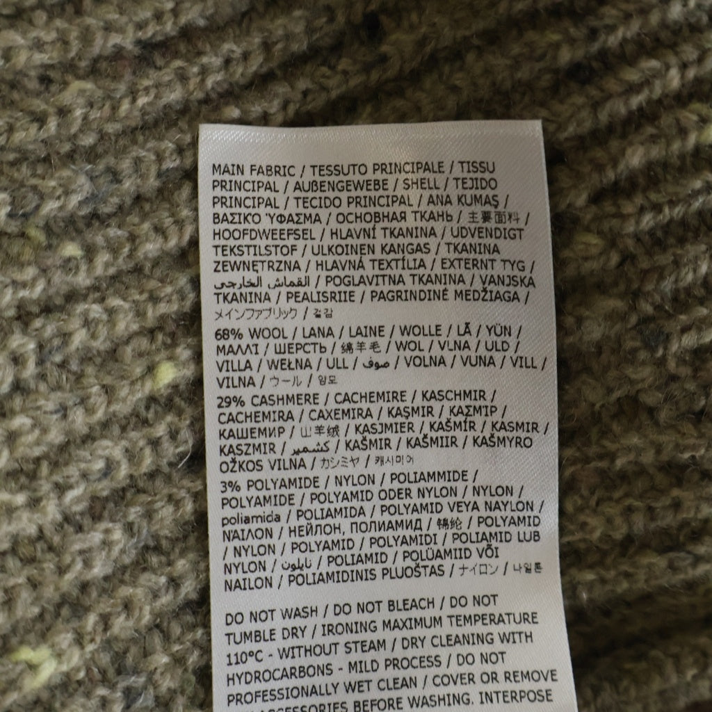 Maison Margiela(メゾンマルジェラ) 23SS カシミヤ混 オーバーサイズ プルオーバークルーネックニットセーター ブラウン S50HL0001