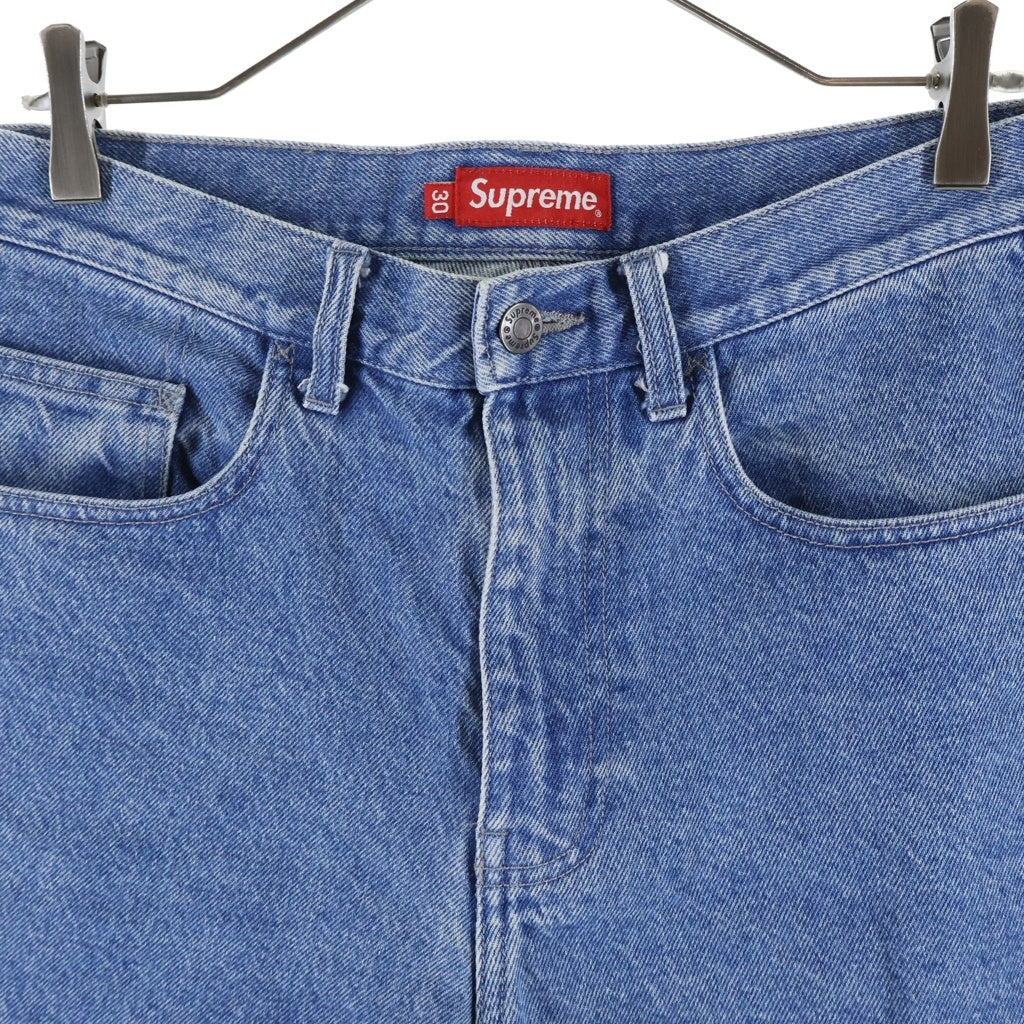 SUPREME(シュプリーム) 21SS Handstyle Denim Painter Short 5ポケット ペイントデザイン ロゴエンブロイダリー デニムハーフパンツ インディゴ