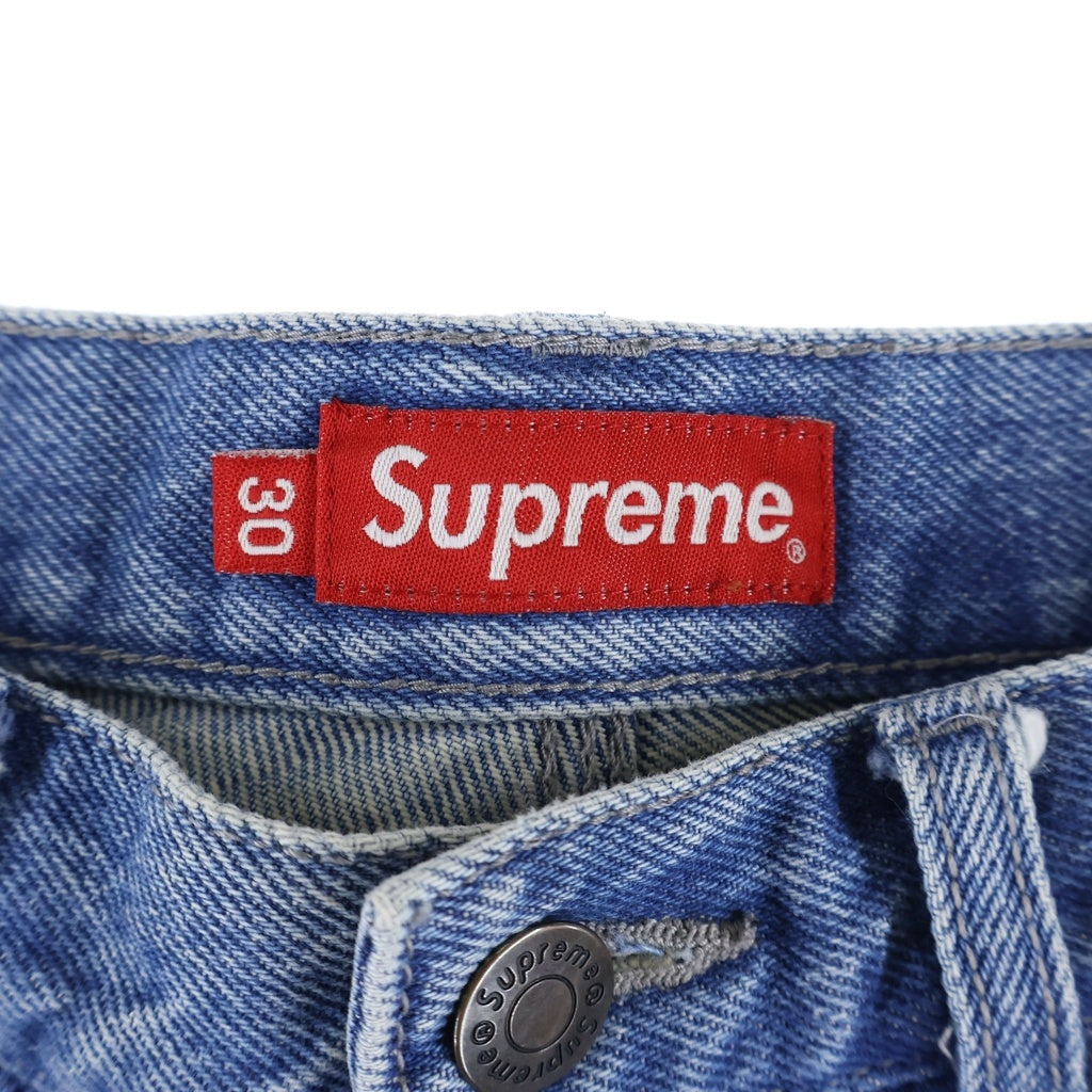 SUPREME(シュプリーム) 21SS Handstyle Denim Painter Short 5ポケット ペイントデザイン ロゴエンブロイダリー デニムハーフパンツ インディゴ
