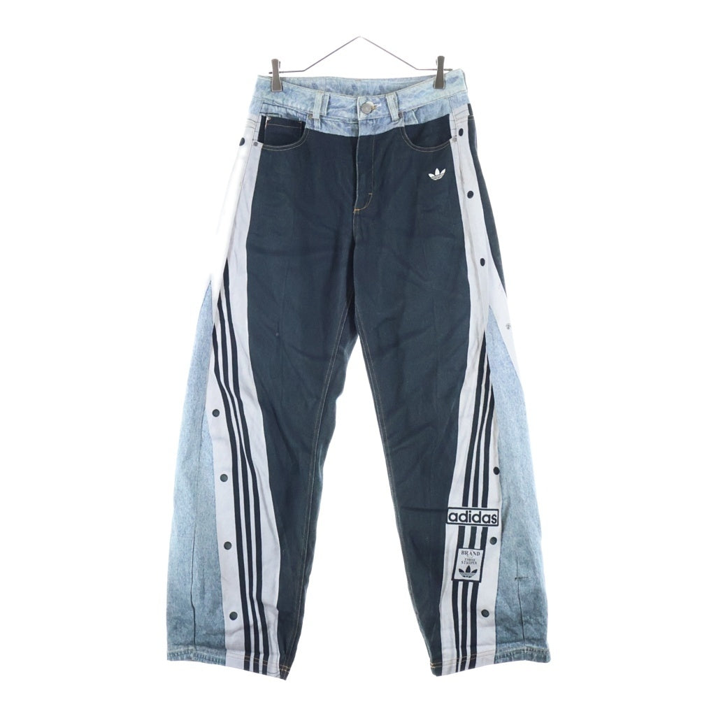 adidas(アディダス) ビンテージ アディブレイク プリント デッド ジーンズ ライトデニムパンツ インディゴ KW4516