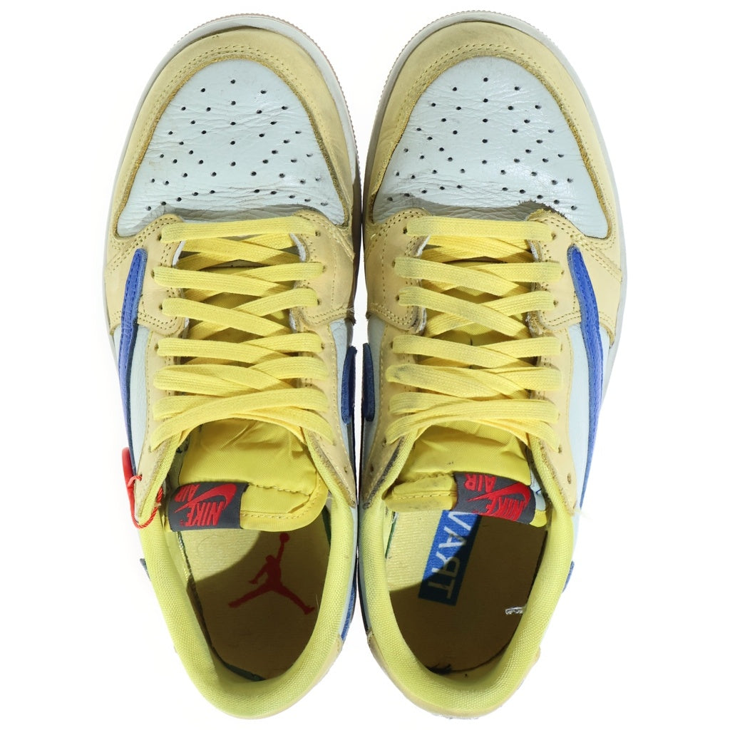 NIKE(ナイキ) ×TRAVIS SCOTT WMNS AIR JORDAN 1 RETRO LOW OG CANARY ウィメンズ エアジョーダン1 ローカットスニーカー US9/26.0cm DZ4137-700