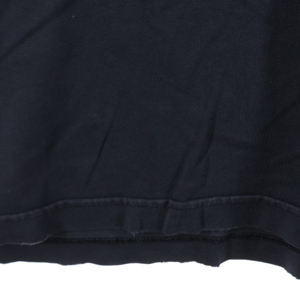 BALENCIAGA(バレンシアガ) 23SS TAPE TYPE T-SHIRT テープ タイプ フロントロゴ プリントTシャツ 半袖クルーネックカットソー ブラック 739784 TOVA9