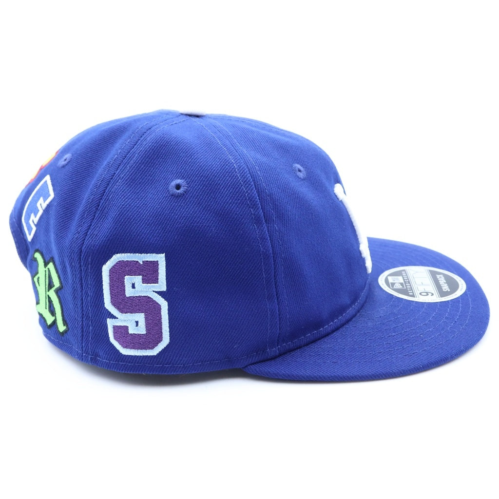 SAINT MICHAEL(セントマイケル) 25SS ×NEW ERA NE_CAP ニューエラ ロサンゼルスドジャース コットンベースボールキャップ 帽子 ブルー SM-HR8-GIFT-C46