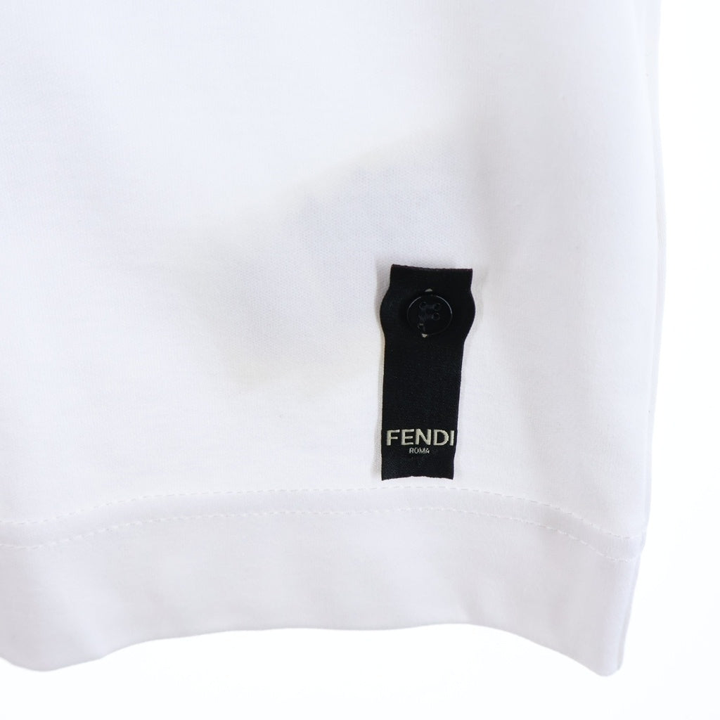 FENDI(フェンディ) 25SS METAL FF COTTON T-SHIRTS FFメタルロゴTシャツ 半袖クルーネックカットソー ホワイト FY0936 ARYY
