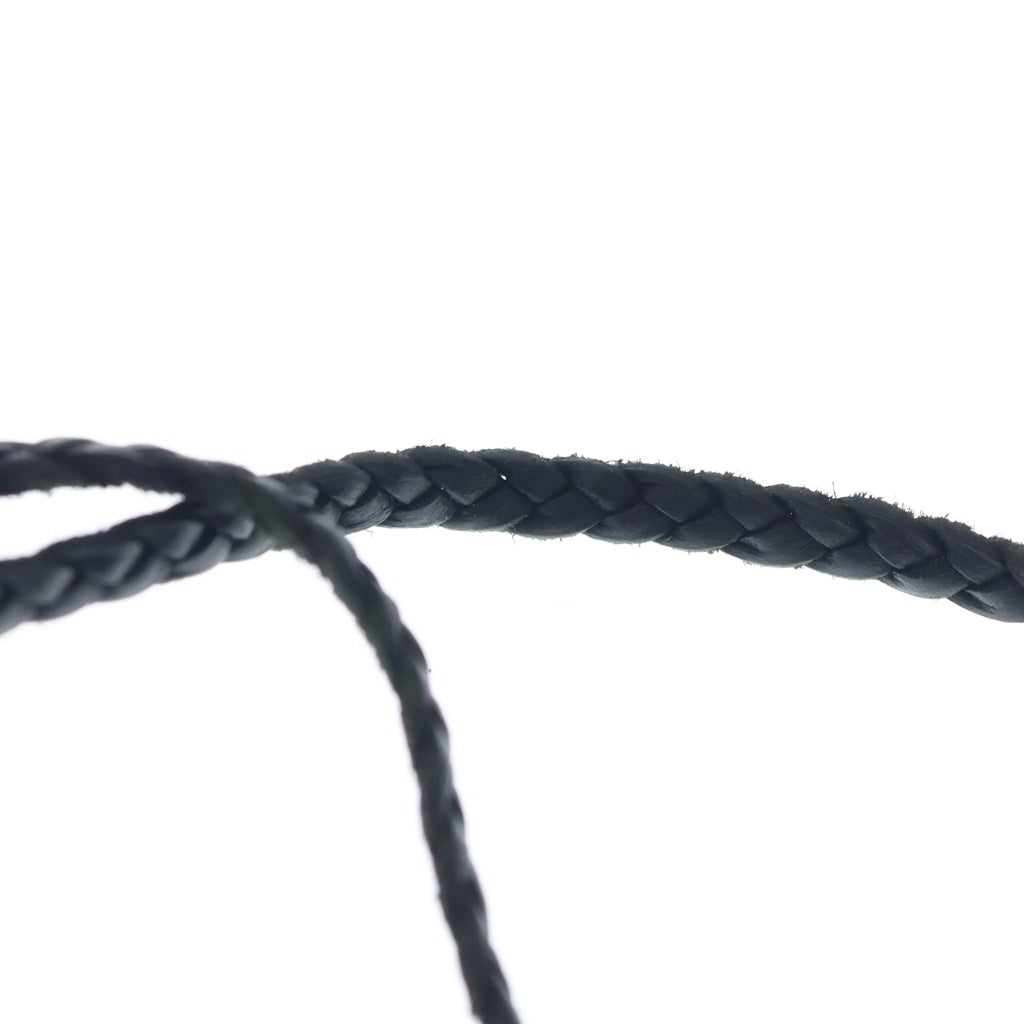 CHROME HEARTS(クロムハーツ) VULCAN CROSS SML LB バルカンクロス スモール レザーブレイド ネックレス シルバー/ブラック