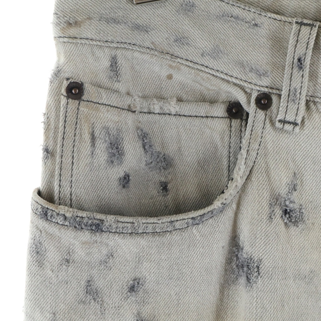 BALENCIAGA(バレンシアガ) 23AW SUPER DESTROYED BAGGY スーパー デストロイ ダメージ デニム バギーパンツ グレー 745248 TOW71