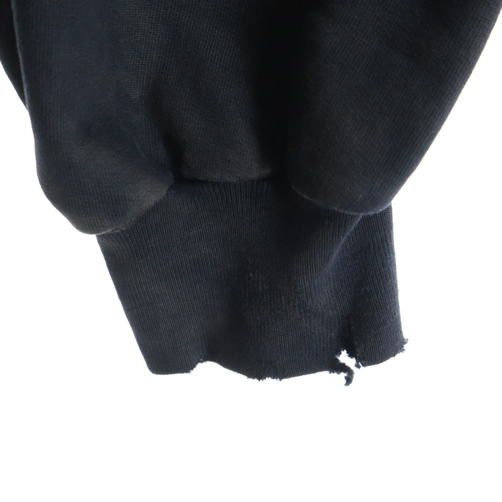 BALENCIAGA(バレンシアガ) 23SS ロゴ エンブロイダリー 泥加工 スモールフィット ジップアップ パーカー フーディー 744454 TOV14 1055