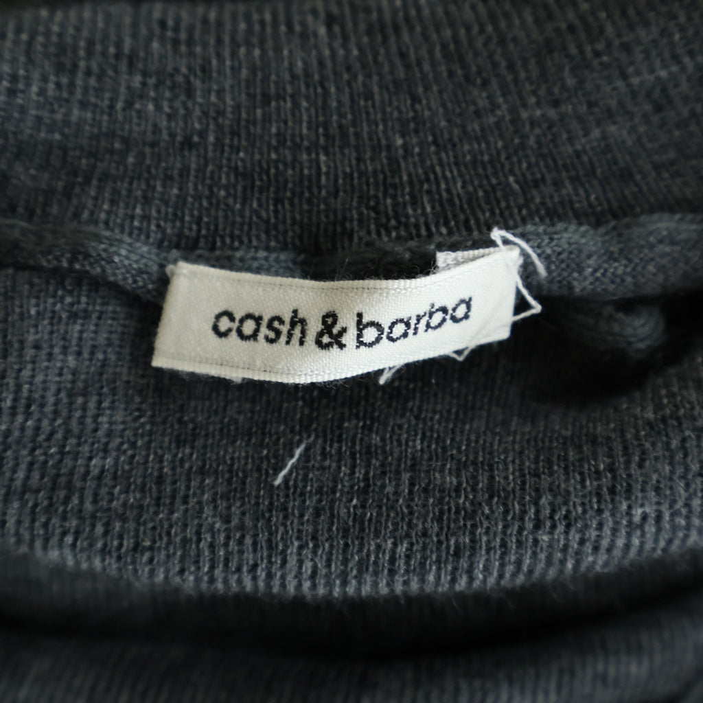 cash&barba(キャッシュ アンド バルバ) Cash&Silk 180 Regular Fit Turtle-Neck カシミヤシルク レギュラーフィット タートルネック ニット グレー IMSSW003