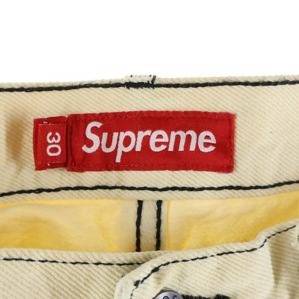 SUPREME(シュプリーム) 23AW Regular Jean Bleached ブリーチド レギュラージーンズ デニムパンツ アイボリー