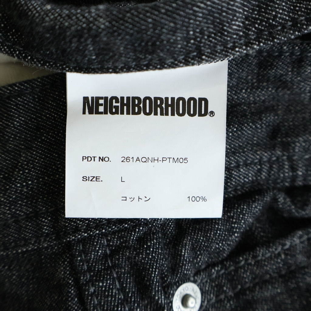NEIGHBORHOOD(ネイバーフッド) 26SS LW DENIM PANTS ライトウェイト ストレートデニムパンツ ブラック 261AQNH-PTM05
