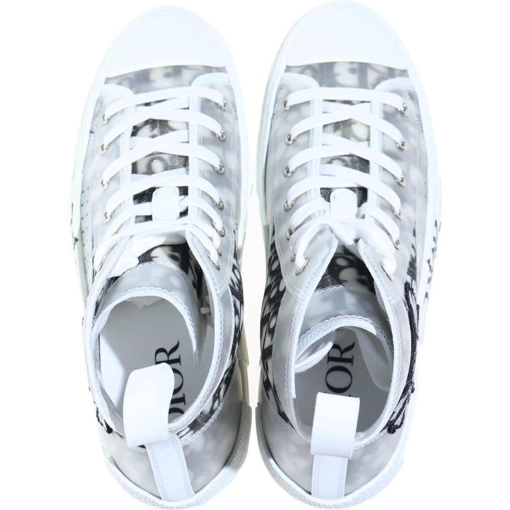 Christian Dior(クリスチャンディオール) 20AW ×SHAWN STUSSY B23 HIGH TOP ショーンステューシー ハイトップ ビーロゴワッペン刺繍 ハイカットスニーカー グレー 3SH118YYO