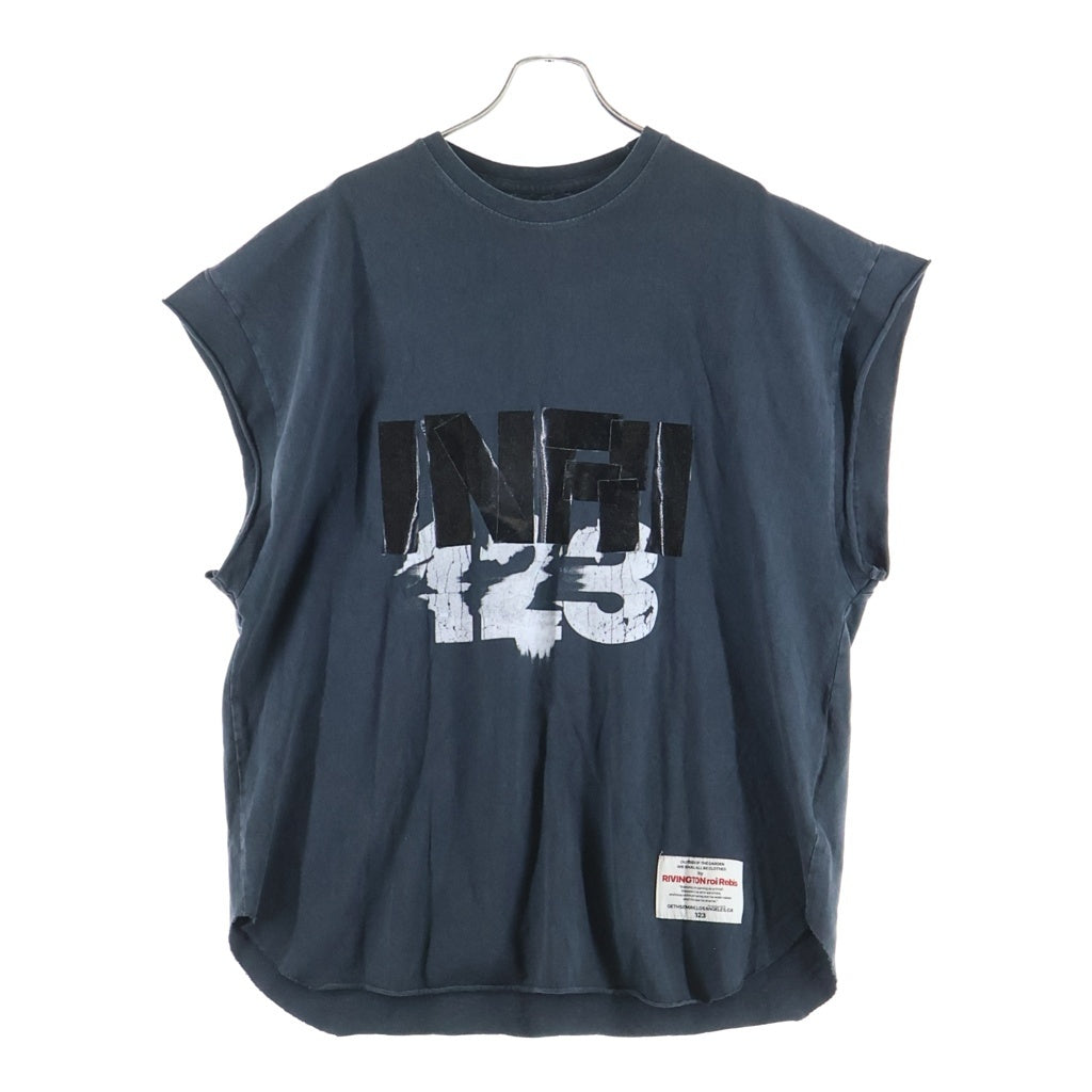 RIVINGTON roi Rebis(リヴィントンロイレビス) INRI CVA SS TEE グラフィティプリント ナンバリング クルーネックノースリーブTシャツ カットソー ブラック