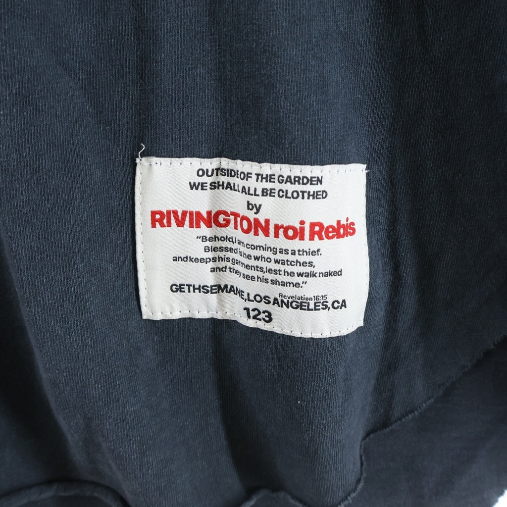 RIVINGTON roi Rebis(リヴィントンロイレビス) INRI CVA SS TEE グラフィティプリント ナンバリング クルーネックノースリーブTシャツ カットソー ブラック