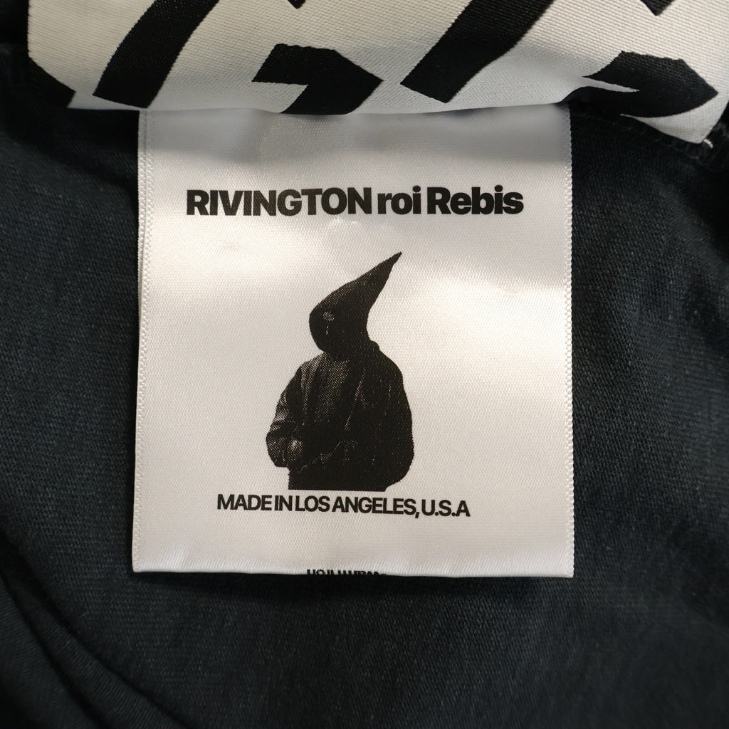 RIVINGTON roi Rebis(リヴィントンロイレビス) INRI CVA SS TEE グラフィティプリント ナンバリング クルーネックノースリーブTシャツ カットソー ブラック