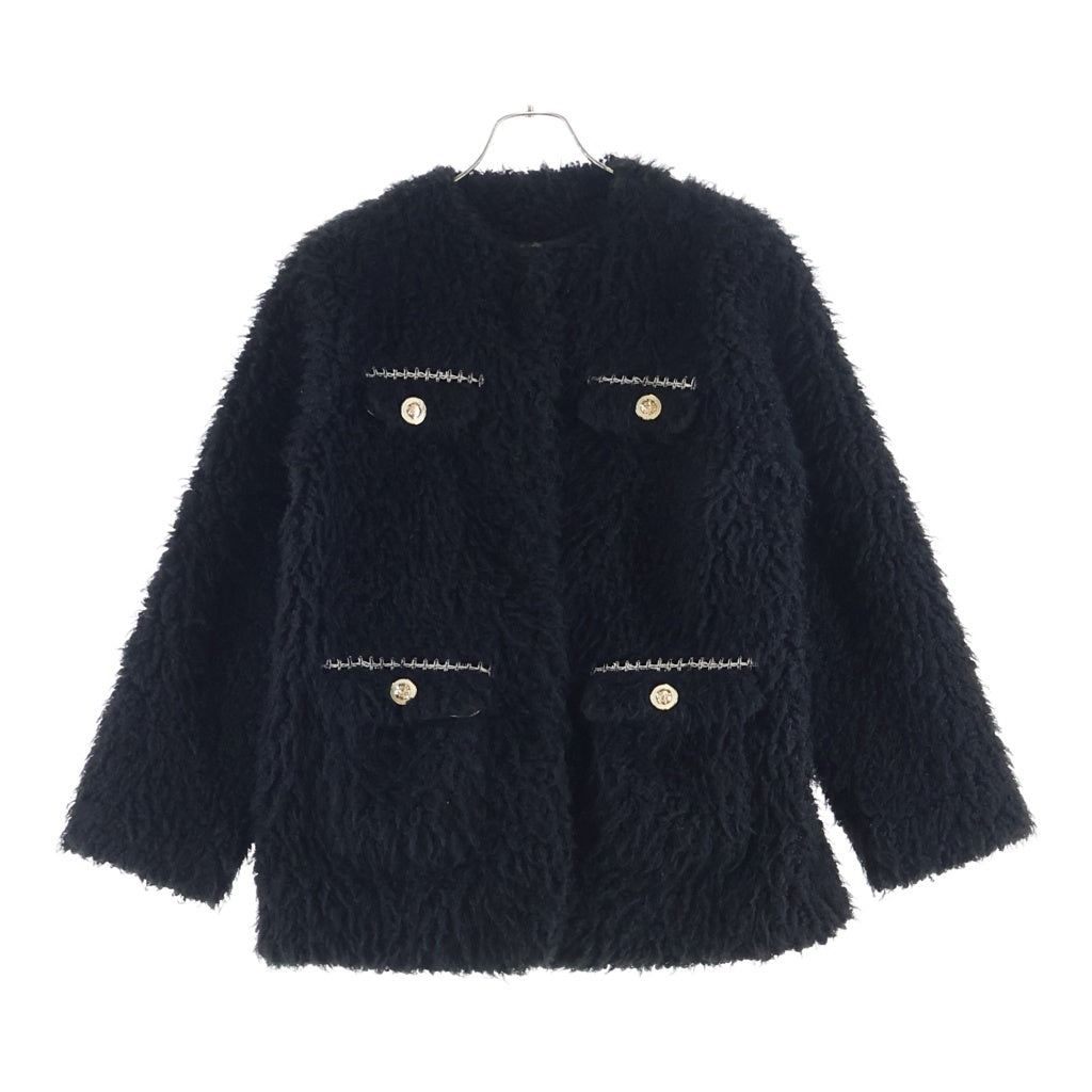 Her lip to(ハーリップトゥ) ROYAL FAUX FUR COAT ロイヤル フェイクファーコート ブラック レディース 1254307108