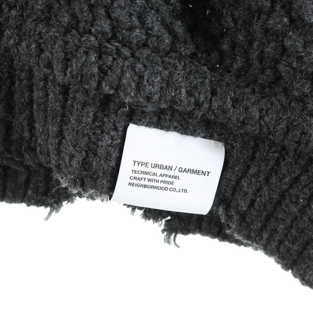 NEIGHBORHOOD(ネイバーフッド) 23AW PATCHWORK SAVAGE SWEATER パッチワーク サベージ クルーネック ニット セーター グレー 232FUNH-KNM01