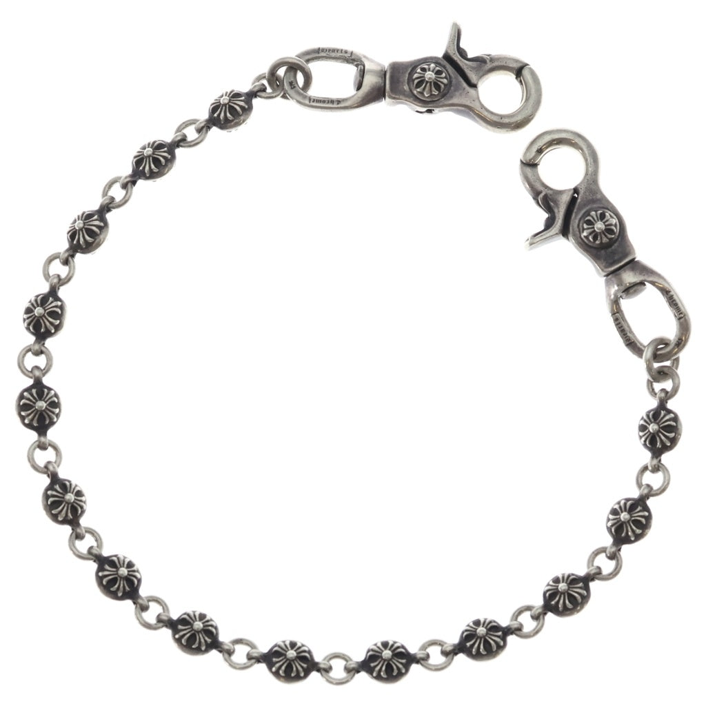 CHROME HEARTS(クロムハーツ) 2BALL SHORT-T/2クリップショート#2クロスボール ウォレットチェーン シルバー BCA064