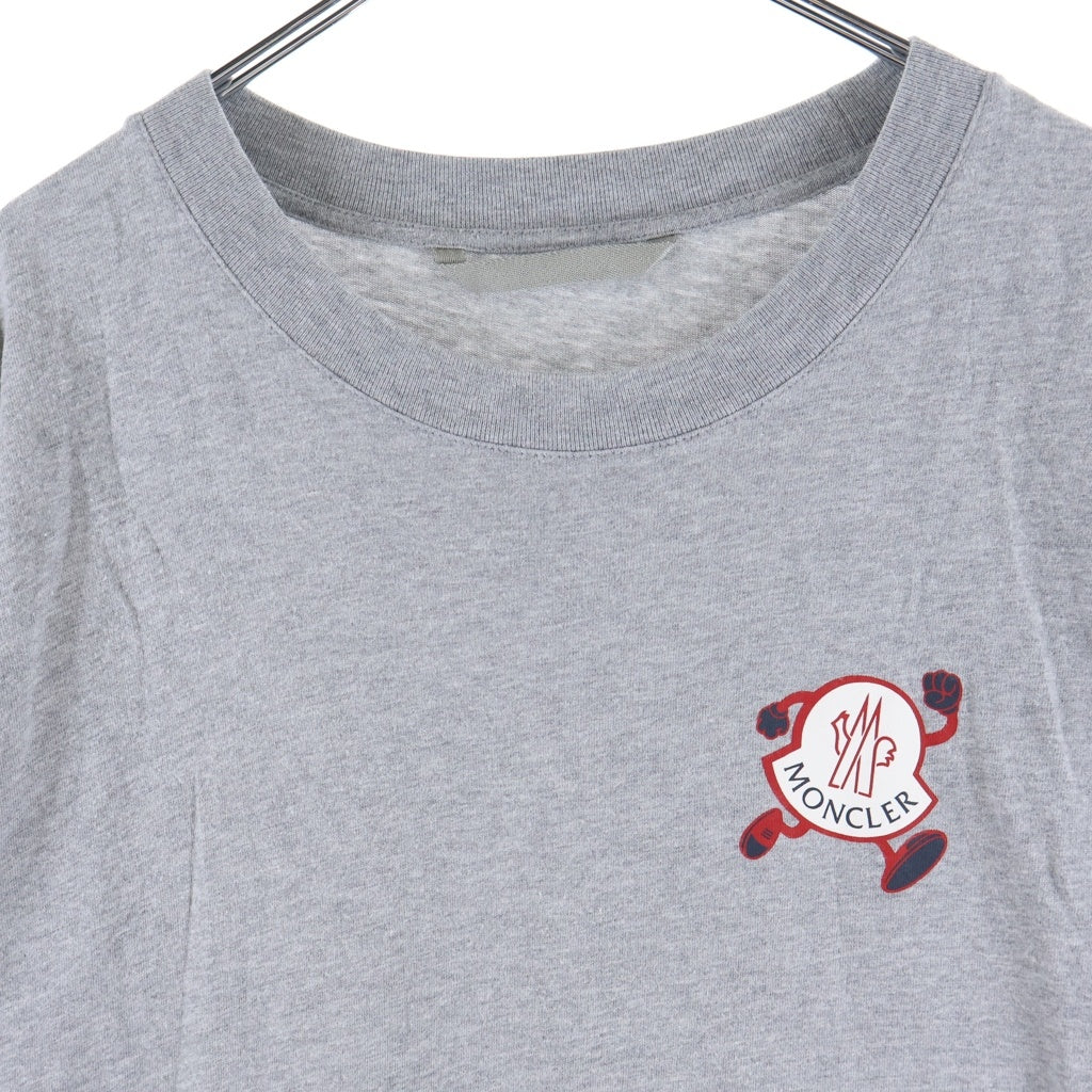 MONCLER(モンクレール) 23SS T-SHIRT SS ロゴモチーフプリント クルーネック 半袖Tシャツ カットソー グレー I10918C00019 M2326