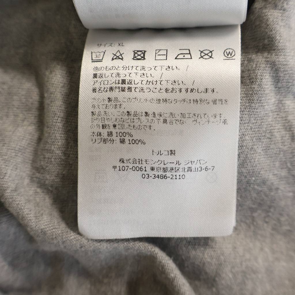 MONCLER(モンクレール) 23SS T-SHIRT SS ロゴモチーフプリント クルーネック 半袖Tシャツ カットソー グレー I10918C00019 M2326