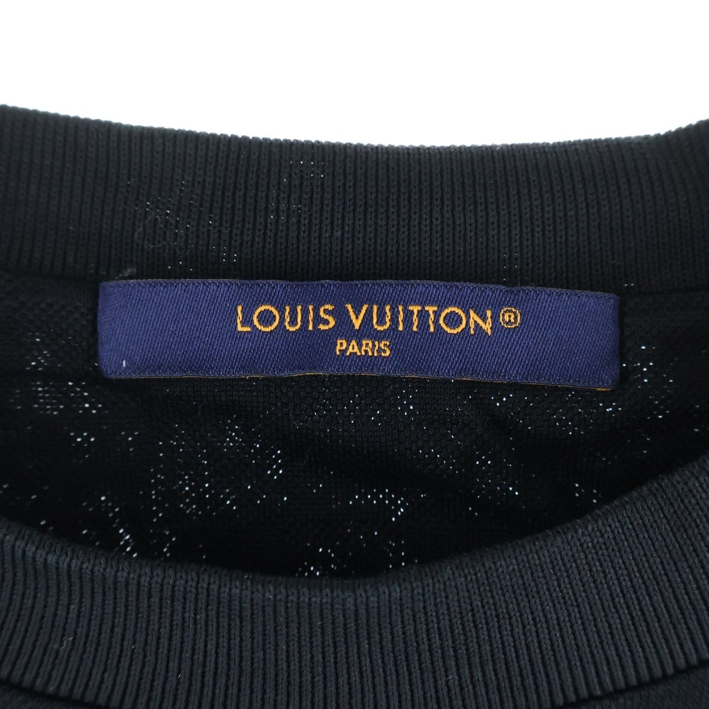 LOUIS VUITTON(ルイヴィトン) 25AW エンベリッシュド ダミエ ピケ クルーネック 半袖Tシャツ カットソー ブラック RM252MM JUV HTY10W